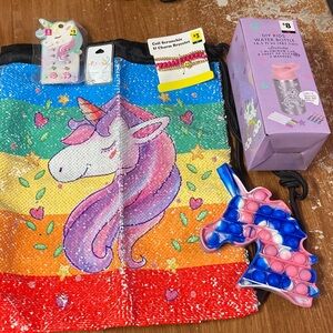 Unicorn Sequin Drawstring Bag for Kids and other unicorn items